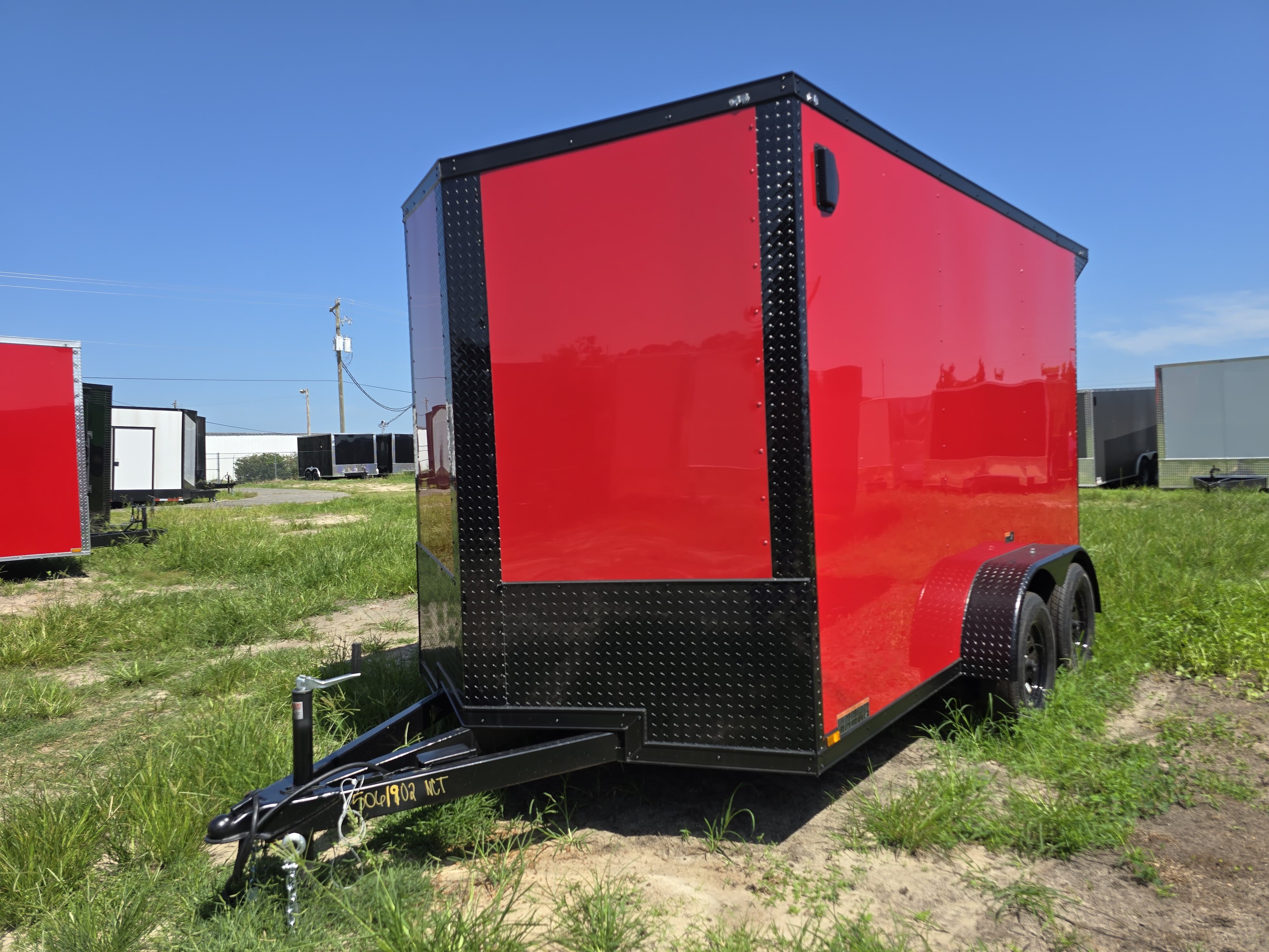6x10 TA Red Enclosed Trailer